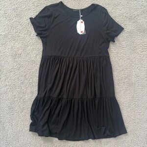 NWT Black Tiered Dress